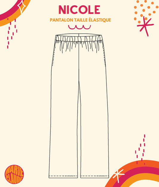 (Numérique) Patron-Pantalon taille élastique Nicole