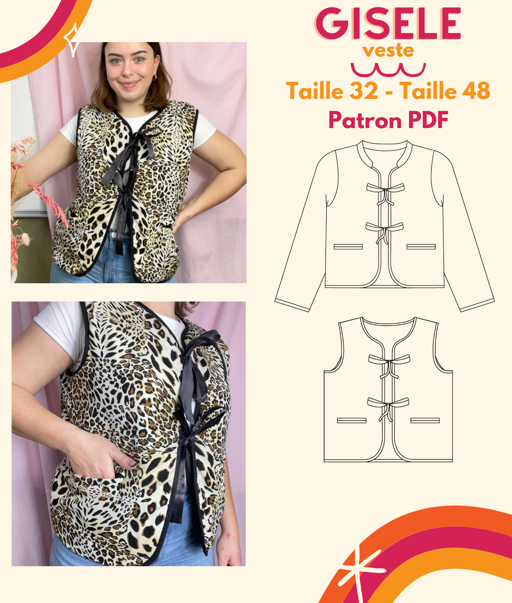 Numérique) Patron-Veste matelassée Gisèle – Marie Claude