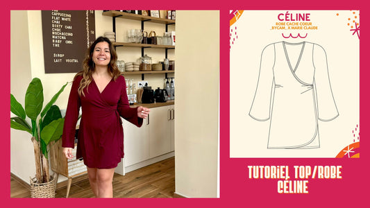 Tutoriel top/robe cache-coeur Céline BYCAM X MARIECLAUDE