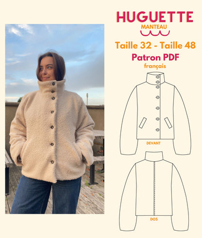 patron de couture manteau col cheminé