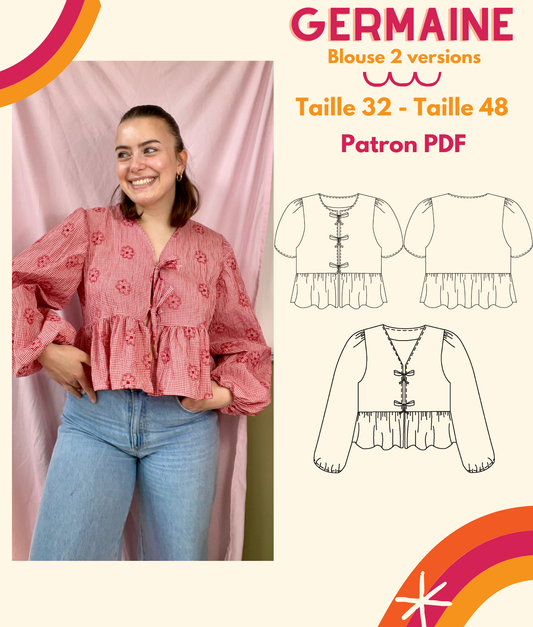 (Numérique) Patron-Blouse à volants Germaine