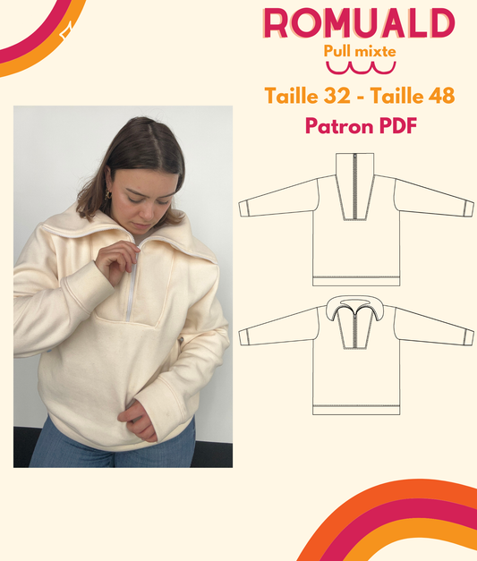 (Numérique) Patron-Pull mixte Romuald