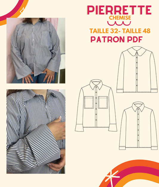 (Numérique) Patron- Chemise Pierrette